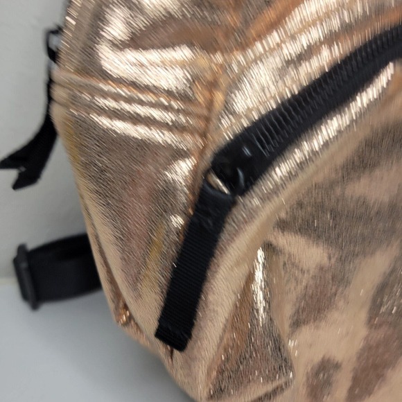HOLLISTER METALLIC ROSE GOLD SMALL BACKPACK/BOOK BAG~GUC - Picture 5 of 5